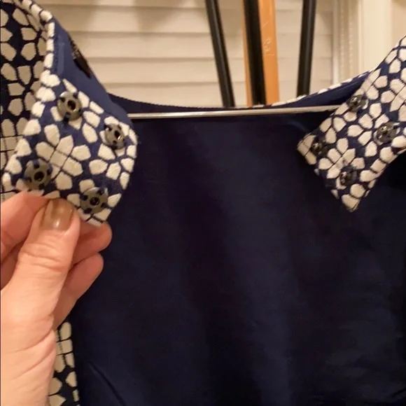 Banana Republic blue and white jacquard dress - Picture 7 of 8